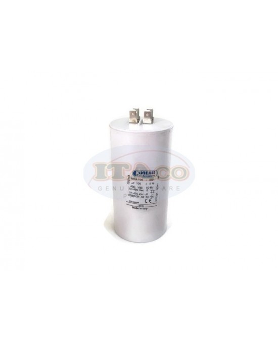 Made in Italy Motor Electrolytic Comar Condenser pin 100UF Capacitor 450Vac 450V 95UF ~ MKA 100UF ~ 105UF 102uF 105uF