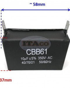 10uF Generator Motor Capacitor Condenser 9.5uF 10 uf CBB61 10.5uF 50 60 Hz 350V 350 VAC UL AVR