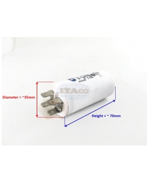 Made in Italy Motor Electrolytic Comar Condenser Capacitor 450Vac 450V 12UF ~ 12.5UF ~ 13UF 11.75uF 12.25uF 12.75uF