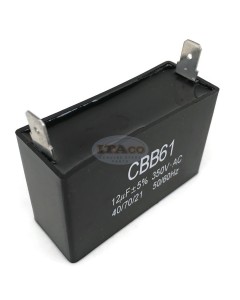 12uF Generator Motor Capacitor Condenser 11.5uF 12 uf CBB61 12.5uF 50 60 Hz 250V - 450V 350V AC UL AVR