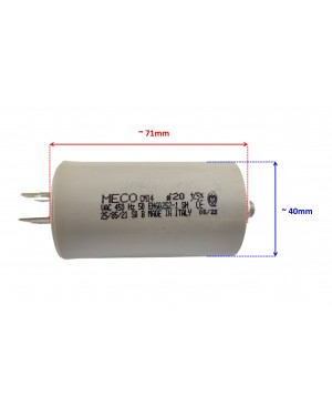 Made in Italy Motor Electrolytic Comar Condenser Capacitor 20 UF - 19UF ~ 20UF ~21UF 20.5uF 450V Vac