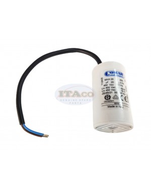 Made in Italy Motor Electrolytic Comar Condenser Capacitor Wire Type MKA20 UF - 19UF ~ 20UF ~21UF 20.5uF 450V Vac