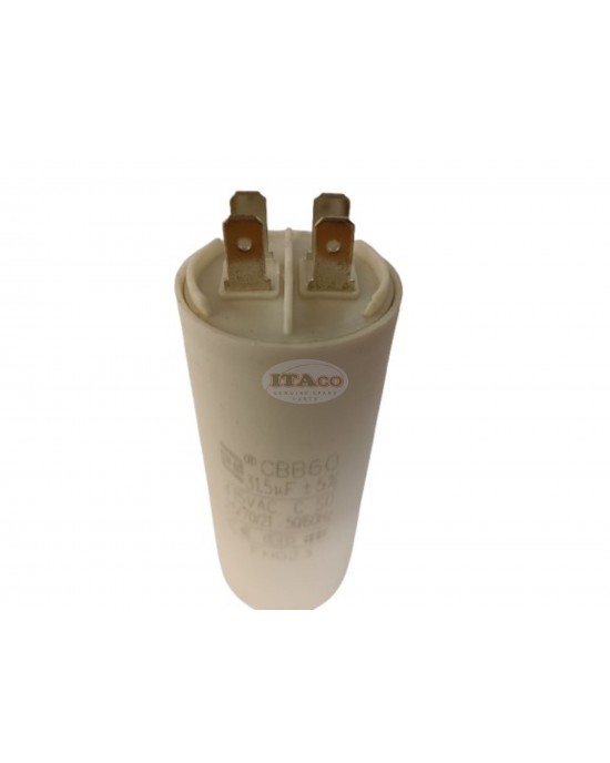 CBB60 31.5uF 450V AC Motor Run Capacitor, 31.5 MFD 415VAC 50/60Hz Cylindrical 4-Pin Spade Terminal for Washer Water Pump Motor