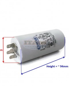 Made in Italy Motor Electrolytic Comar Condenser 40uF Capacitor MKA 38UF ~ 40UF ~ 42UF 39uF 41uF 450V Vac