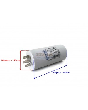 Made in Italy Motor Electrolytic Comar Condenser 40uF Capacitor MKA 38UF ~ 40UF ~ 42UF 39uF 41uF 450V Vac