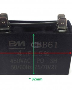 4uF Generator Motor Engine Capacitor 3.8uF 4.2uF CBB61 Condenser 50/60 Hz 350V 250V - 450V AC UL AVR