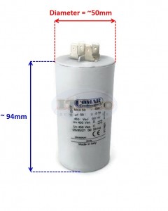 Made in Italy Motor Electrolytic Comar Condenser Capacitor MKA 50UF 47.5UF 48UF 49UF 51UF 52UF 52.5UF 450V VAC