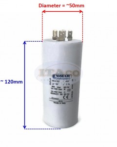 Made in Italy Motor Electrolytic Comar Condenser 60UF Capacitor MK60 UF - 57UF 58UF ~63UF 62 450V Vac