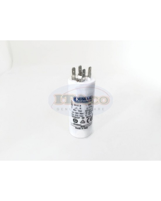 Made in Italy Motor Electrolytic Comar Condenser Capacitor 8UF -8.4UF -7.6UF 8 UF 8.2 7.9 450V Vac