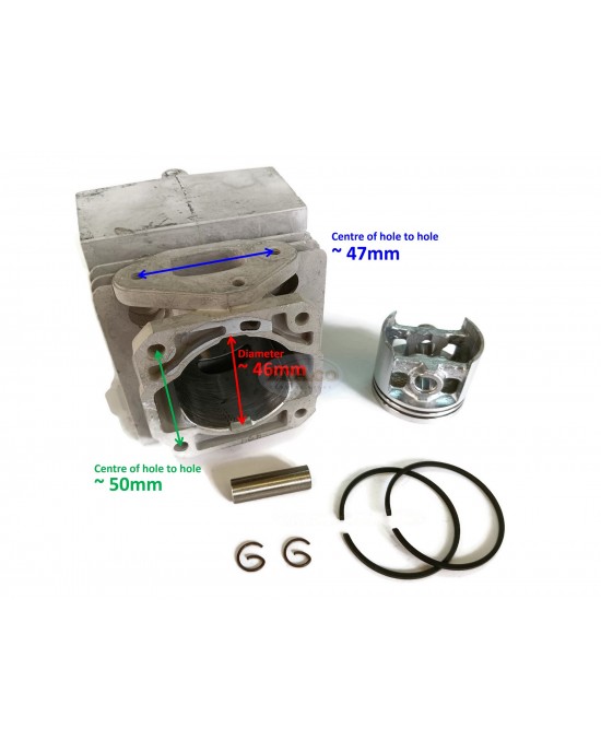 Cylinder Block Kit 4203-020-1201 Piston Assy replaces STIHL SR400 SR420 SR5600 46MM Block Blower EB600A Ogawa Engine Cylinder Block Kit 4203-020-1201 Piston Assy replaces STIHL SR400 SR420 SR5600 46MM Block Blower EB600A Ogawa Engine