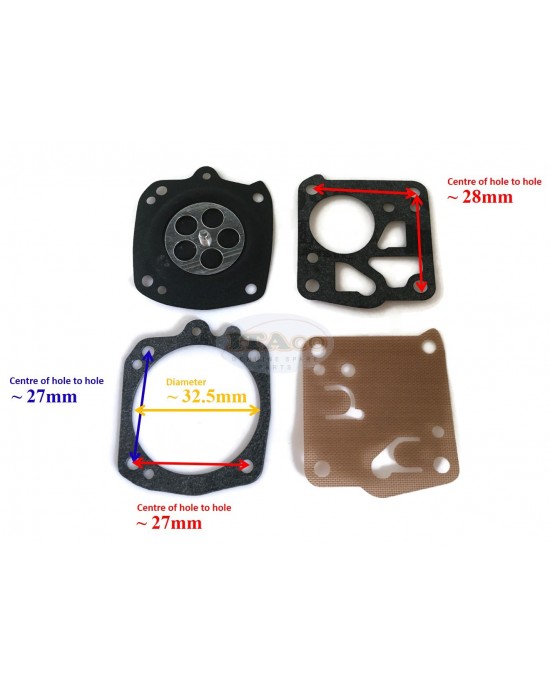 Carburetor Carb Diaphragm Repair Kit For STIHL TS400 TS460 TS510 TS760 Dolmar 116 120 143 309 343 DG-9HS Chainsaw Tillotson HS series