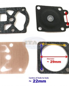 Carburetor Carb Repair Kit Diaphragm Gasket 43-10-WAT K10-WAT for STIHL Husqvarna Kawasaki Homelite Dolmar Mitsubishi Tanaka Kawasaki Chainsaw Brush Cutter Trimmer Motor Engine