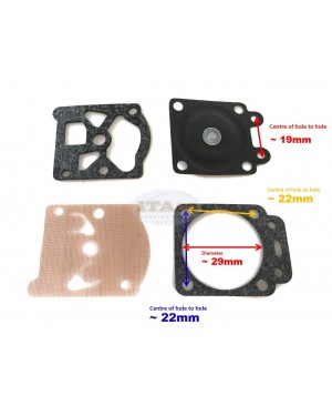 Carburetor Carb Repair Kit Diaphragm Gasket 43-10-WAT K10-WAT for STIHL Husqvarna Kawasaki Homelite Dolmar Mitsubishi Tanaka Kawasaki Chainsaw Brush Cutter Trimmer Motor Engine