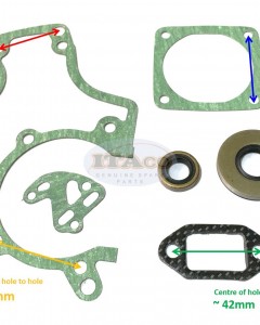 Overhual Gasket Oil Seals Set Kit 1119 007 1050 For STIHL Chainsaw 038 MS380 MS381AV/Super/Magnum