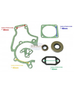 Overhual Gasket Oil Seals Set Kit 1119 007 1050 For STIHL Chainsaw 038 MS380 MS381AV/Super/Magnum