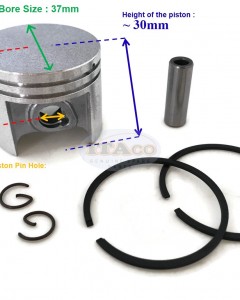 Piston Kit Assy, Ring Set, Pin, Circlip 1130 030 2000 For STIHL 017 MS170 MS 170 chainsaw 37MM motor Engine