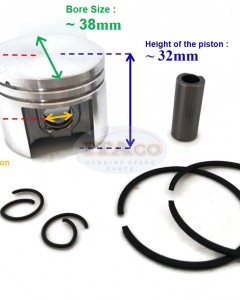 Piston Kit Ring Set 1130 030 2004 For STIHL 018 MS180 Chainsaw 38MM Motor Engine