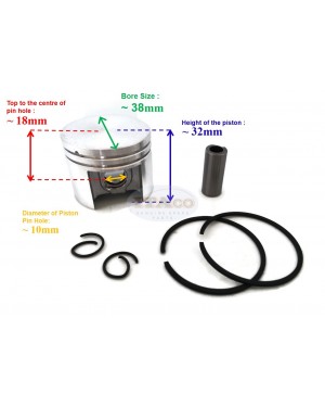 Piston Kit Ring Set 1130 030 2004 For STIHL 018 MS180 Chainsaw 38MM Motor Engine