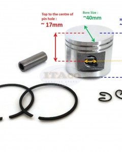 Piston Kit with Ring, Wrist Pin, Circlip for - STIHL 021 023 MS210 MS230 1123 030 2003 2019 40MM Motor Engine