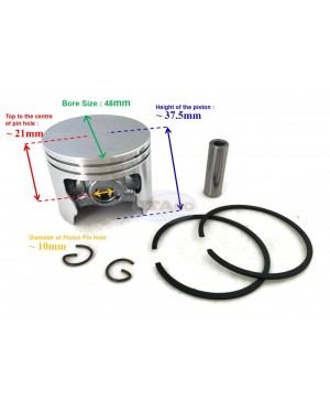 Piston Kit Ring Set Assy 1125 030 2001 for STIHL 034 036 MS340 MS360 Kolben 48MM Chainsaw Motor Engine