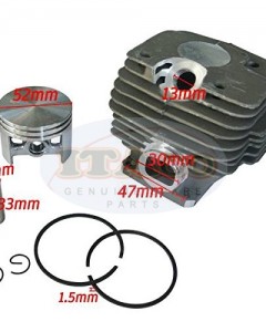 Cylinder Block Assy Piston Kit Ring Set replaces STIHL MS380 038 52mm 1119 020 1202 Chainsaw Engine