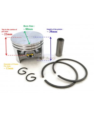 Piston Kit Ring Set 1119 030 2001 1119 034 3000 For STIHL Chainsaw 038 Super 038 SW 038FB S 50MM Engine