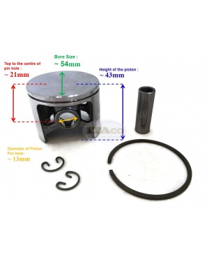 Piston Kit Rings Set Pin Clip for Husqvarna 281 288 288XP 54MM 503502702 50353900 Chainsaw Motor Engine