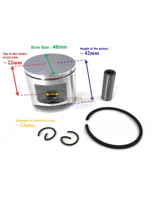 Piston Kit Assy Ring Set  503 69 13-71 503 69 13-03 For Husqvarna 365 XP Jonsered 2065 2165 48mm Chainsaw Motor Engine