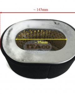 Air Filter Cleaner Element fit Yanmar L90 L100 114650-12590 Chinese 186 186F 186FA Diesel Engine Generator