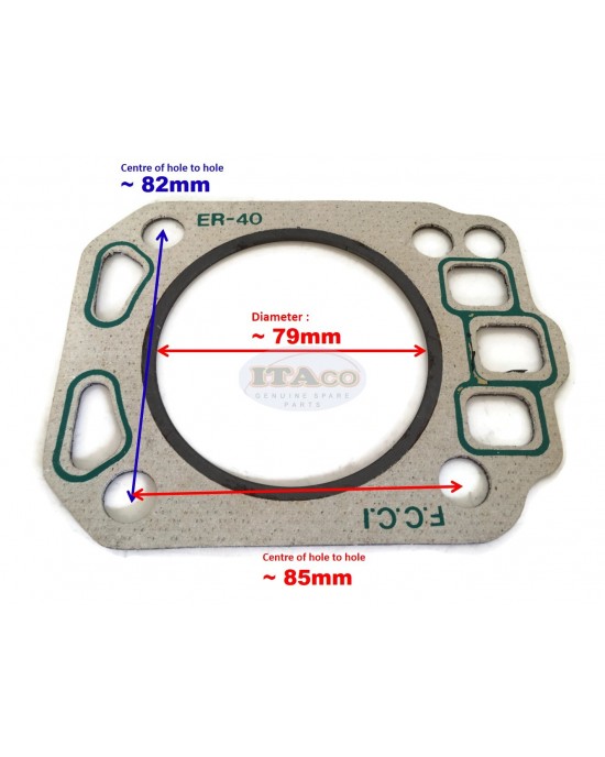 Cylinder Head Gasket 14441-0331-0 replaces Kubota ER40 ER5 GA70-75 Diesel Engine K600 7.5hp 75MM