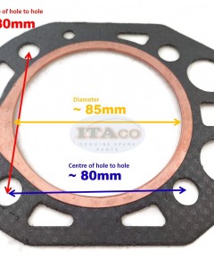 85MM bore size Cylinder Head Gasket Replaces R175A R176 R180 8HP 4 Stroke Diesel Water-cooled small Engine 