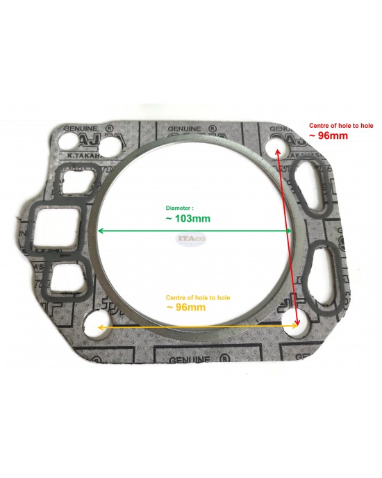 Diesel Cylinder Head Gasket 11151-0331 11171-0331 For Kubota RK105 RK125 Vikyno RV105 RK125 2N B 94MM Horizontal Water-Cooled Engine.