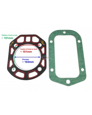 Cylinder Overhaul Head Gasket Set Kit 704800-01615 103954-01330 Replaces Yanmar TS180 Cylinder Water Cooled Forklift Tractor Diesel Engine