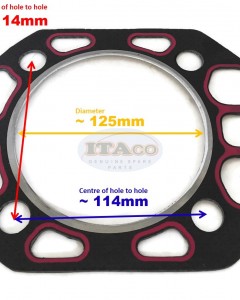 Cylinder Overhaul Head Gasket Set Kit 705990-92601 105990-01331 Replaces Yanmar TS230 Cylinder Water Cooled Forklift Tractor Diesel Engine