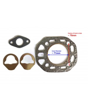 Cylinder Overhaul Head Gasket Set Kit 704100-01610 104100-01330 Replaces Yanmar TS50 Cylinder Water Cooled Forklift Tractor Diesel Engine