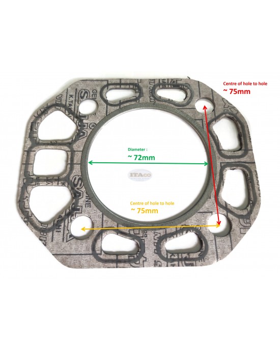 For Cylinder Head Gasket 104100-01330 for Yanmar TS50 TS 50 Cylinder Water Cooled Diesel Engine