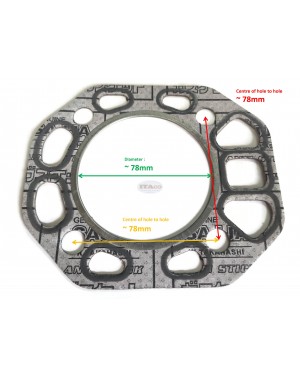 Cylinder Head Gasket 104200-01330 for Yanmar TS60 TS 60 75mm Cylinder Water Cooled Diesel Engine
