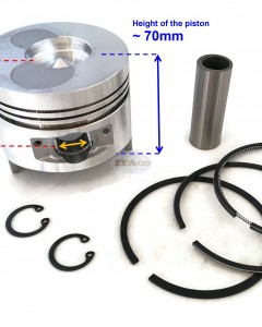 For 78.25mm Bore Chinese 178F 178 F 6HP Diesel Engine Piston Kit Assy Ring Set Oversize 0.25 010