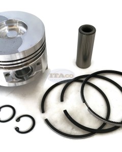 Piston Assy Ring Set with Piston Pin & Clip  Set for Yanmar 10HP 186FA 418CC Diesel Engine 86MM STD flat top, Chinese 4-inch diesel water pump
