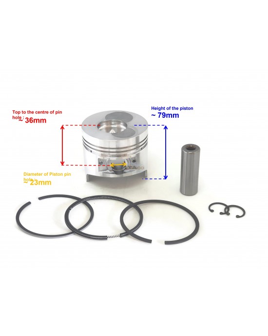 For 86.75mm Bore Chinese 186F 186F 10HP Diesel Engine Piston Kit Assy Ring Set for some 186FA Oversize 0.75 030