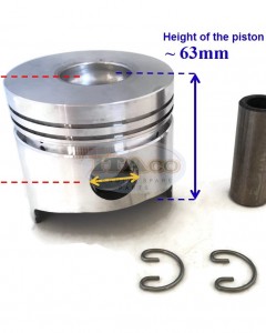 Piston & w/ Pin, Circlip bore size 68MM for Yanmar Diesel Chinese Air cooled L40 L40AE 4HP Tractor Engine