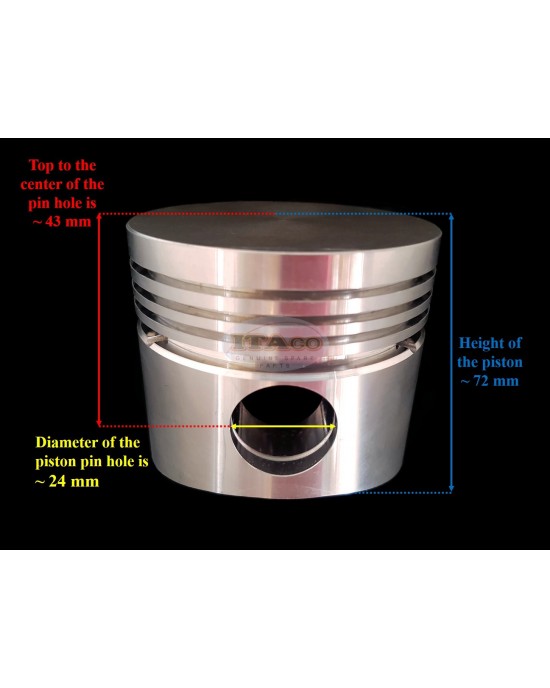 For Piston 11131-2111-0 replace Kubota RK70 RK 70 RV70 RV 70 Water Cooled Diesel Engine DT9 80MM For Piston 11131-2111-0 replace Kubota RK70 RK 70 RV70 RV 70 Water Cooled Diesel Engine DT9 80MM