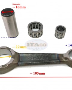 Connecting Rod Assy Kit + Bearings 7CE-E1651-00 replaces Yamaha Generator models ET650 ET950 ET1 Chinese clone Engine