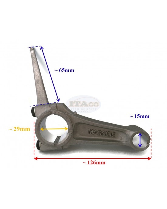 Connecting Rod with Scraper Bolts Replaces Mitsubishi Meiki GM231 GM230 7.5HP Lawnmower Gasoline Engine