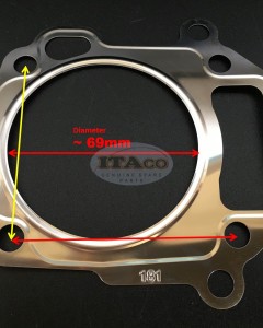 Head Gasket KC66008AA replaces Mitsubishi GM181 GM182 GT600 6HP Lawnmower Motor Engine