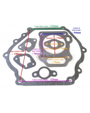 Overhaul Gasket Set Kit with Base Head Gasket 06111-ZH9-405 For Honda GX270 Motor Lawnmower Trimmer Engine