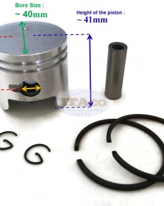 Piston Assy Kit Ring Set For Robin Subaru EC04 EC-04 541-25008-00 40MM STD Motor Lawnmower Engine