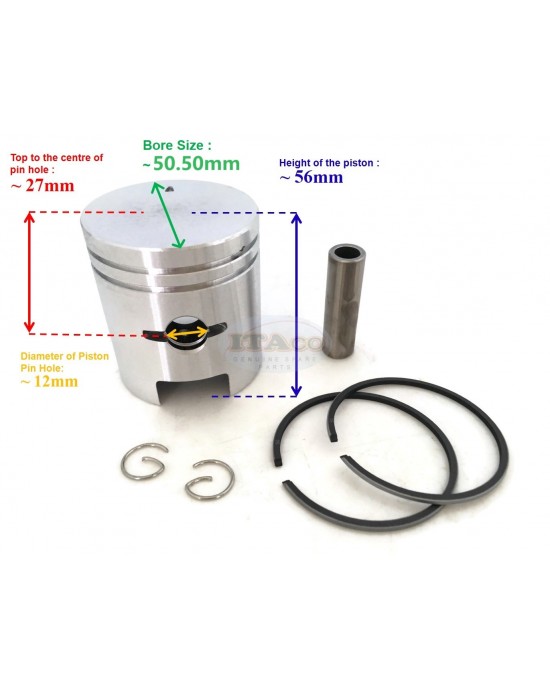 Piston Kit Ring Set Assy 106-23403-11 106-23503-07 replaces Robin Subaru Wisconsin EC10 Oversize 50.5MM Lawnmower Trimmer Motor Engine Piston Kit Ring Set Assy 106-23403-11 106-23503-07 replaces Robin Subaru Wisconsin EC10 Oversize 50.5MM Lawnmower Trimmer Motor Engine