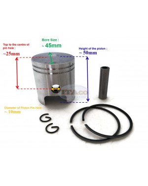 Piston Kit Ring Pin Assy STD 45MM for Yamaha ET650 ET950 Motor Engine Lawnmower Trimmer Generator