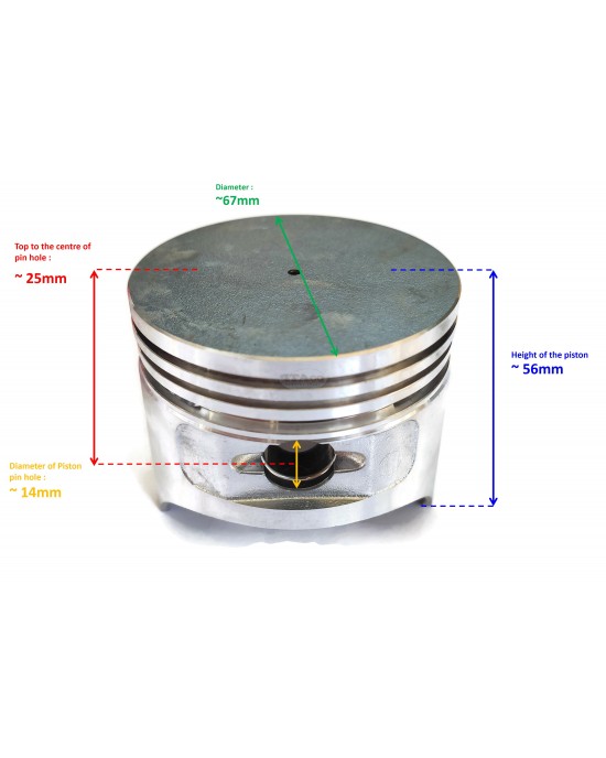 Original OEM Made in Japan Piston 227-23401-03 compatible for Robin Subaru Motor EY20 EY20-3 EH18 5HP STD 67MM Engine Original OEM Made in Japan Piston 227-23401-03 compatible for Robin Subaru Motor EY20 EY20-3 EH18 5HP STD 67MM Engine